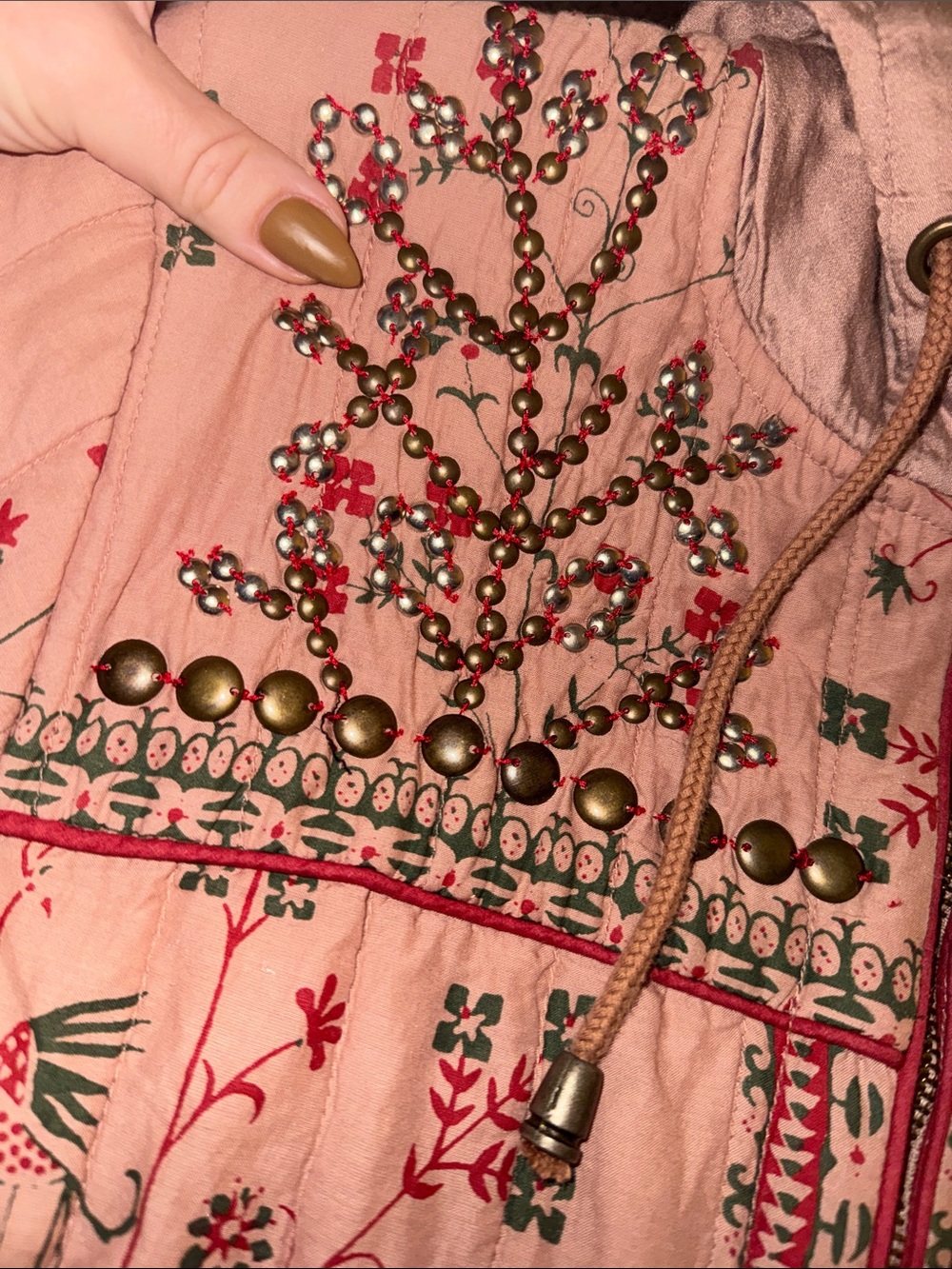 FREE PEOPLE | Play my song quilted studded jacket | size small - Picture 11 of 11